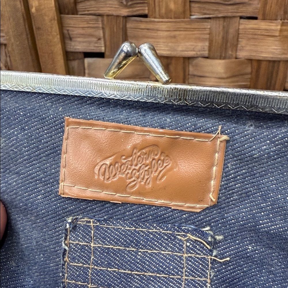 Vintage Denim Coin Purse Western Style - Picture 2 of 3